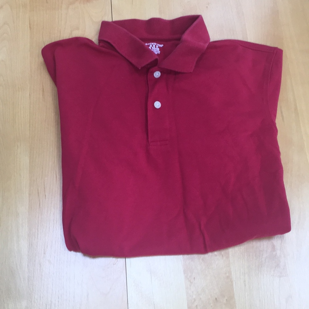 Men’s red polo shirt